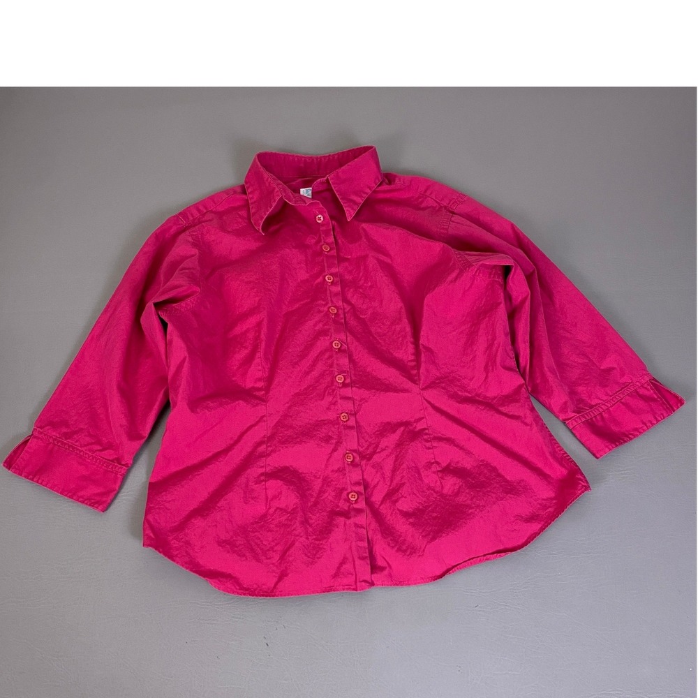 Thomas Pink Jermyn Street London Button Down Shirt US 14 Magenta Made in Ireland